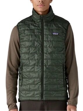 Patagonia 2025 Men's Old Growth Green Nano Puff Insulated Packable Zip Vest MED